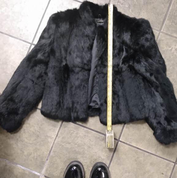 💯 rabbit fur black rabbit coat - Picture 8 of 13